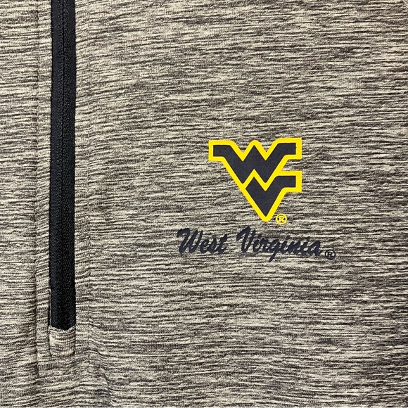 WVU West Virginia University Colosseum Quarter Zip Marled Pull Over - Picture 3 of 7